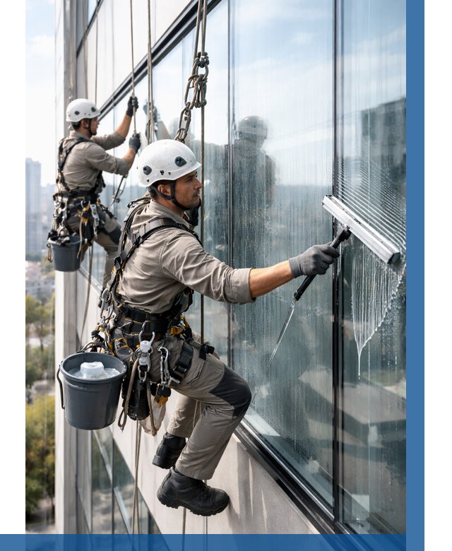 Мойка окон альпинистами в Краснодаре от 4644 р. | ВЫСОТНИК-Ксд