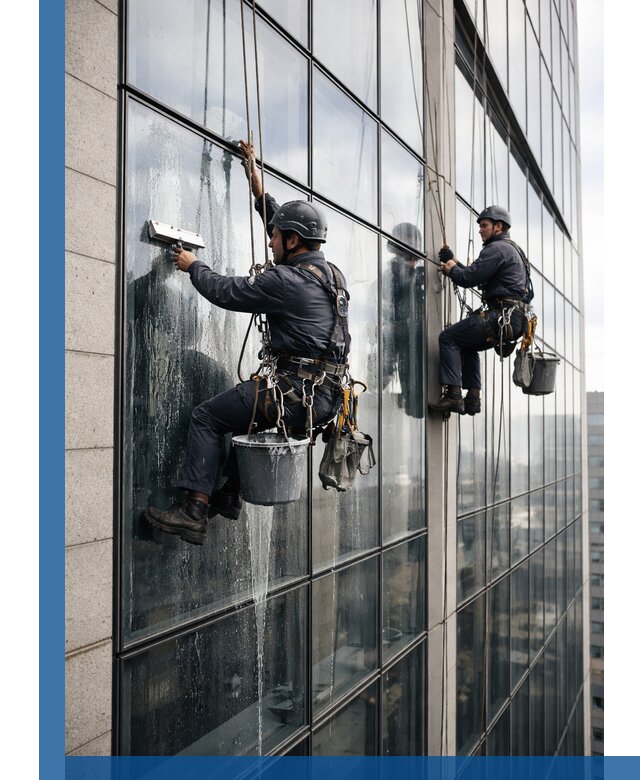 Профессиональная мойка стеклянных фасадов зданий в Краснодаре