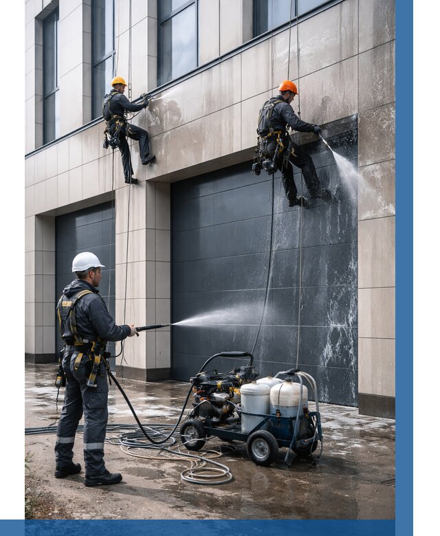 Послестроительная мойка фасада в Краснодаре от 310 р. | ВЫСОТНИК-Ксд