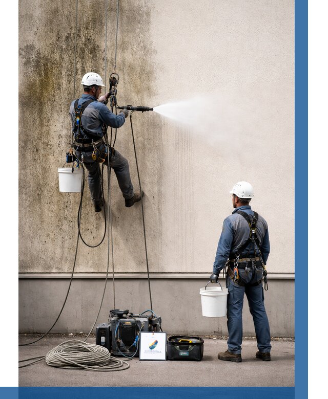 Очистка фасада от плесени в Краснодаре от 310 р. | ВЫСОТНИК-Ксд