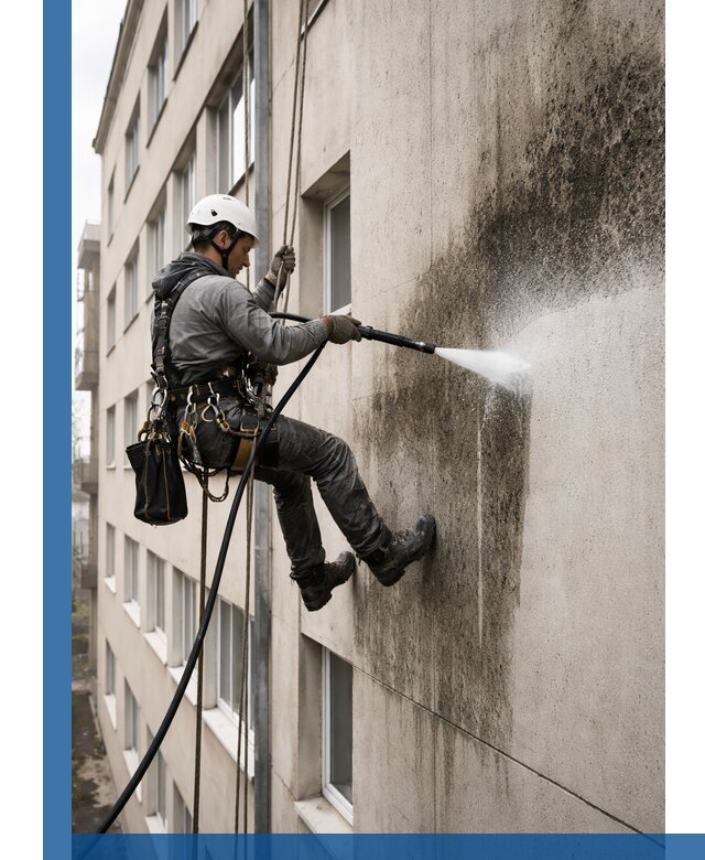 Профессиональная очистка фасадов от плесени в Краснодаре