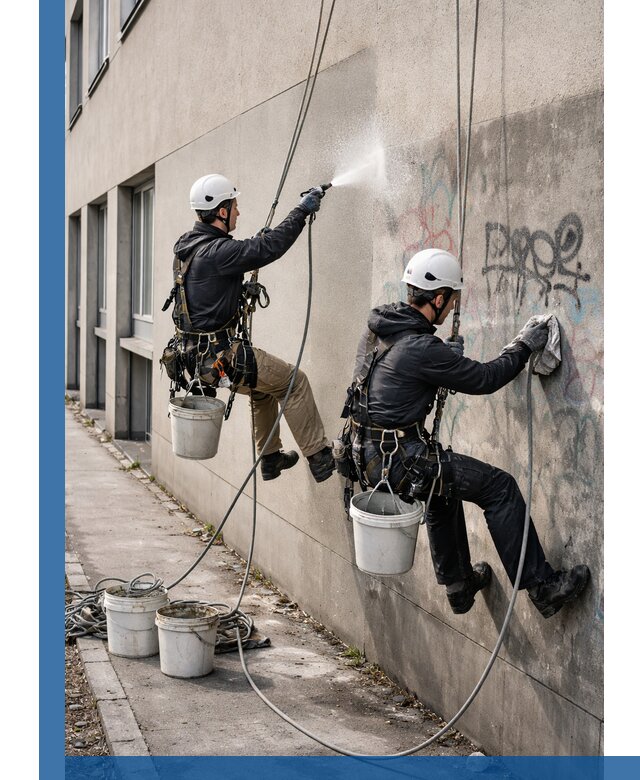 Антиграффити покрытие фасада с защитой от надписей в Краснодаре