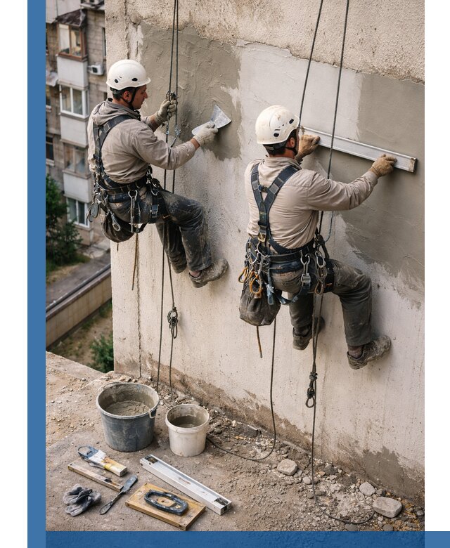 Комплексный ремонт штукатурного фасада с гарантией в Краснодаре