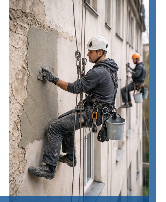 Восстановление штукатурки фасада в Краснодаре от 1238 р. | ВЫСОТНИК-Ксд