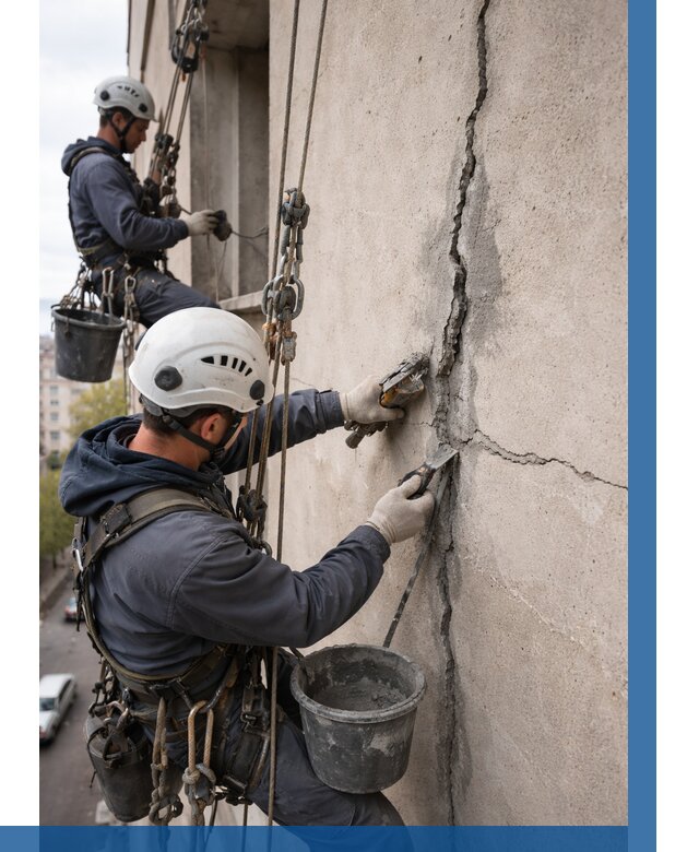 Заделка трещин на фасаде в Краснодаре от 929 р. | ВЫСОТНИК-Ксд