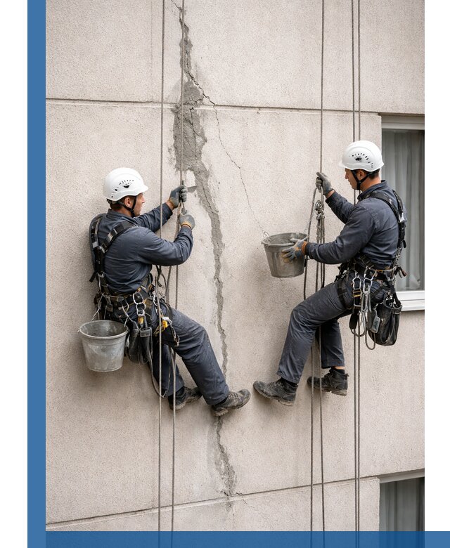 Заделка трещин на фасаде в Краснодаре с гарантийным ремонтом