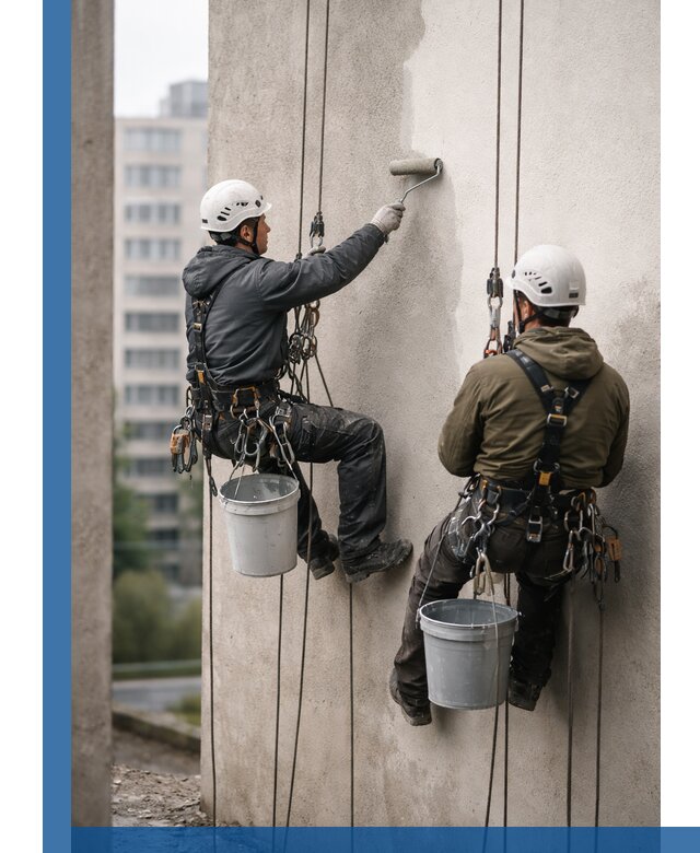 Покраска фасадов высотными альпинистами в Краснодаре с гарантией