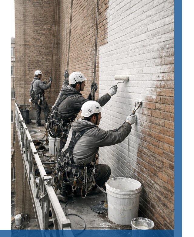 Покраска кирпичного фасада в Краснодаре от 361 р. | ВЫСОТНИК-Ксд