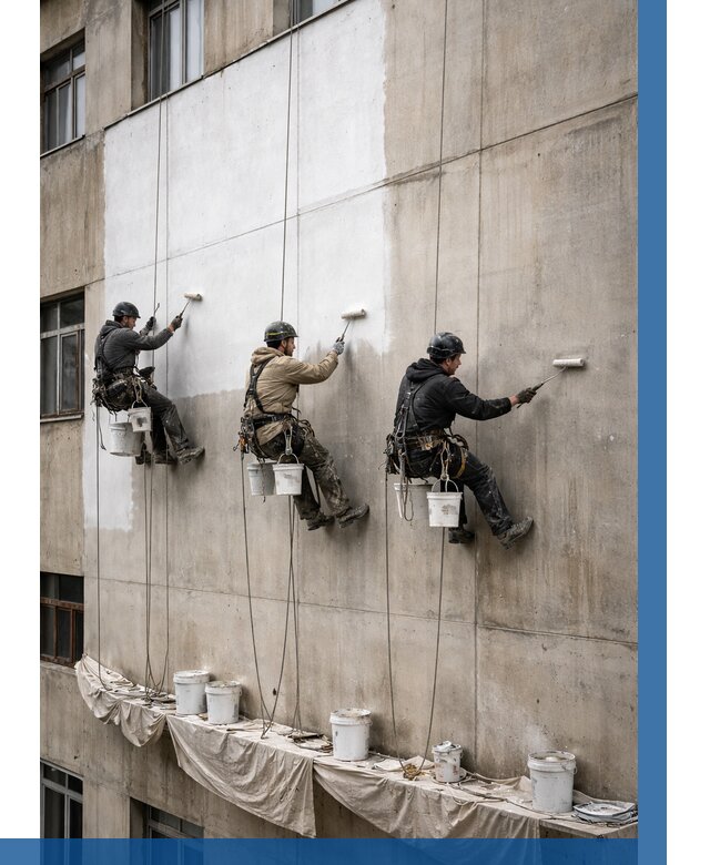 Покраска бетонного фасада в Краснодаре от 361 р за м2 | ВЫСОТНИК-Ксд