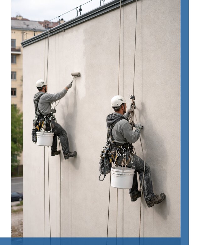 Покраска оштукатуренного фасада в Краснодаре от 330 р. | ВЫСОТНИК-Ксд