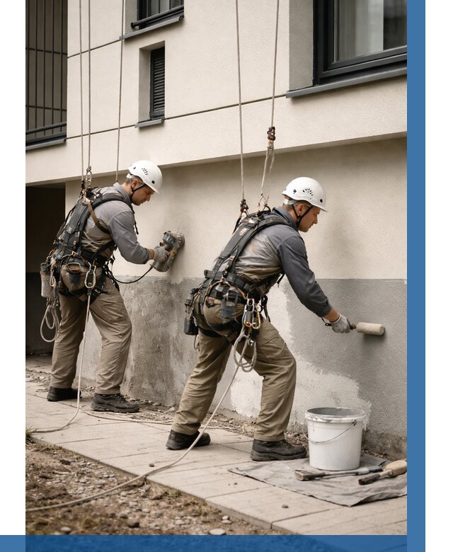 Окраска цоколя здания в Краснодаре от 464 р. под ключ | ВЫСОТНИК-Ксд