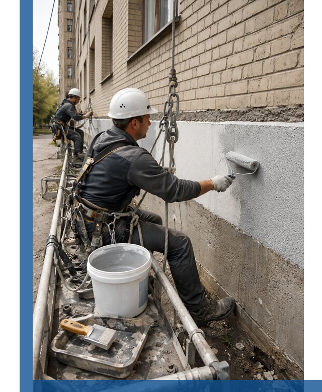 Окраска цоколя здания в Краснодаре профессионально и надежно