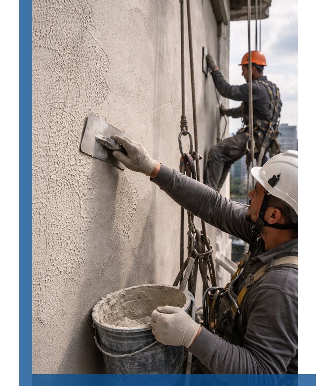 Декоративная штукатурка фасада с утеплением и защитой в Краснодаре