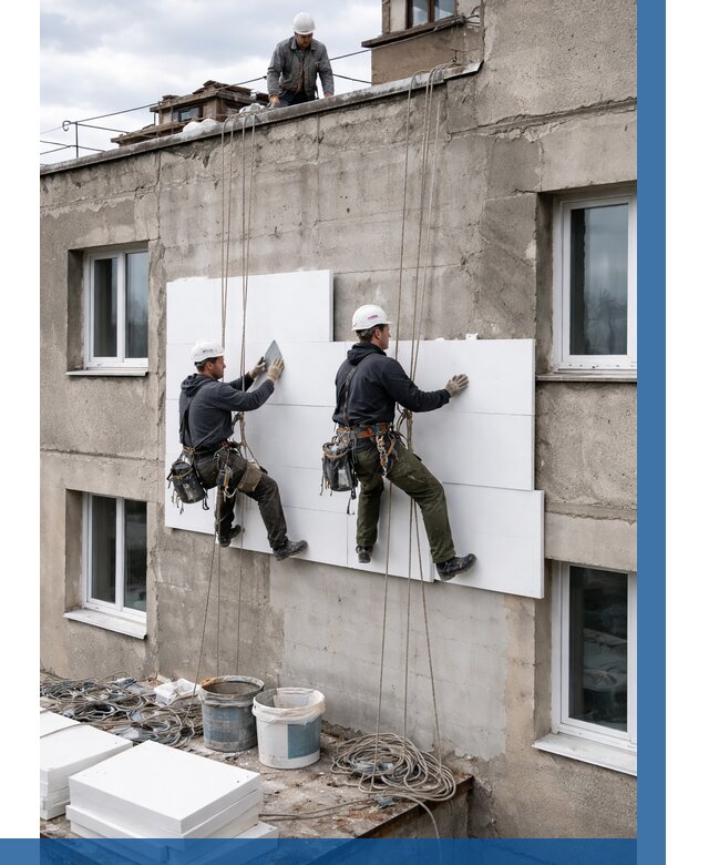 Утепление фасада пенополистиролом в Краснодаре от 1857 р. | ВЫСОТНИК-Ксд