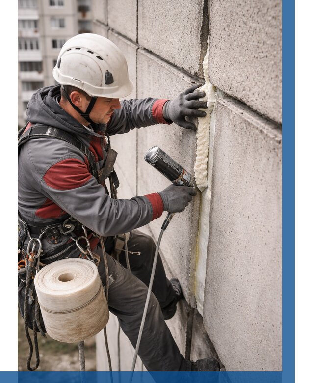 Утепление межпанельных швов в Краснодаре от 722 р. | ВЫСОТНИК-Ксд