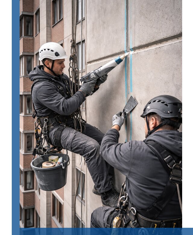 Вторичная герметизация швов фасада и кровли в Краснодаре
