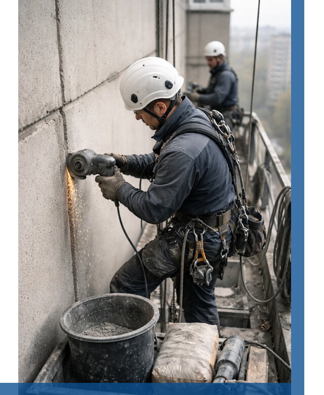 Штробление межпанельных швов в Краснодаре от 1238 р. | ВЫСОТНИК-Ксд