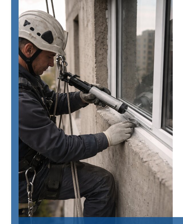 Герметизация оконных швов снаружи в Краснодаре профессионально