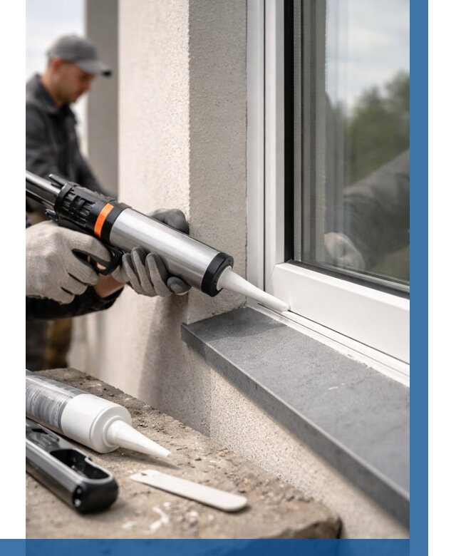 Герметизация монтажных швов окон в Краснодаре от 671 р. | ВЫСОТНИК-Ксд
