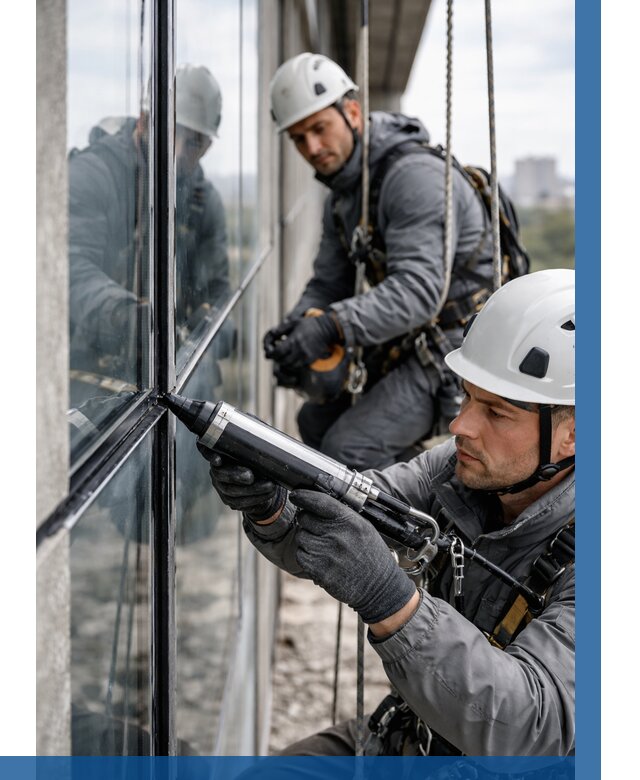 Герметизация витражных швов в Краснодаре от 671 р. | ВЫСОТНИК-Ксд