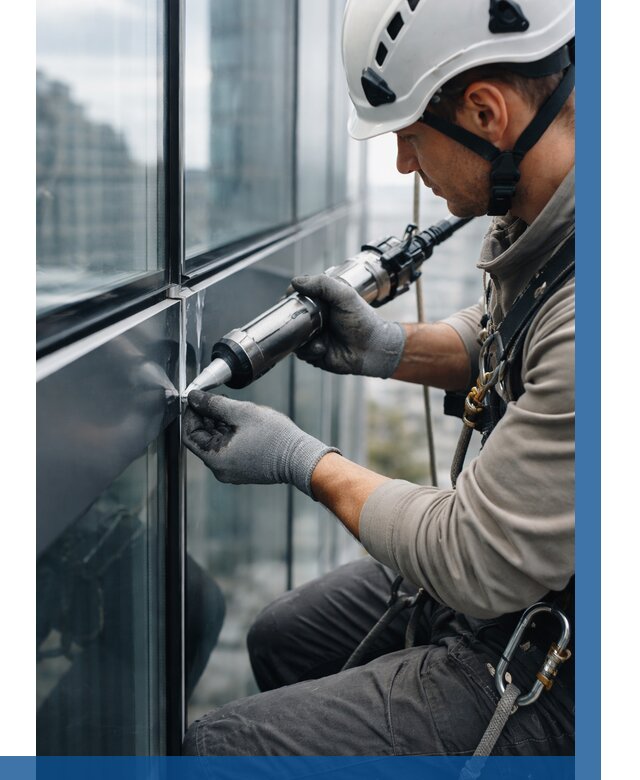 Герметизация стыков витража в Краснодаре от 1238 р. | ВЫСОТНИК-Ксд