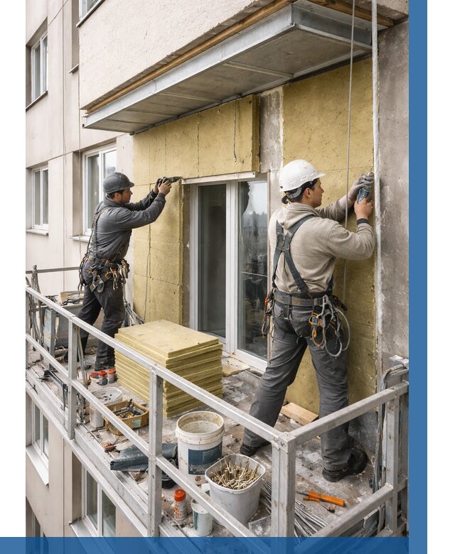 Утепление балкона снаружи в Краснодаре от 1651 р. под ключ ВЫСОТНИК-Ксд