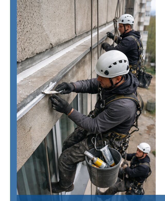 Герметизация примыкания балкона в Краснодаре под ключ с гарантией