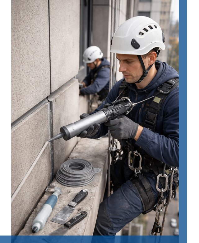 Герметизация деформационных швов фасада в Краснодаре от 722 | ВЫСОТНИК-Ксд