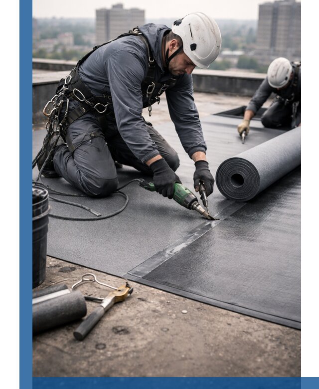 Ремонт мягкой кровли в Краснодаре с выездом промальпинистов