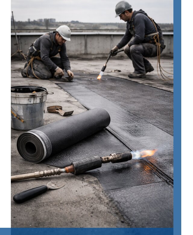 Ремонт рулонной кровли в Краснодаре от 671 р. | ВЫСОТНИК-Ксд