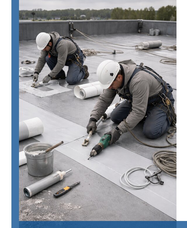 Ремонт мембранной кровли в Краснодаре качественно и с гарантией