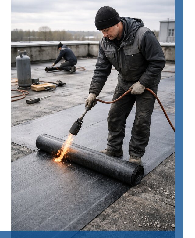 Ремонт наплавляемой кровли в Краснодаре от 722 р. | ВЫСОТНИК-Ксд