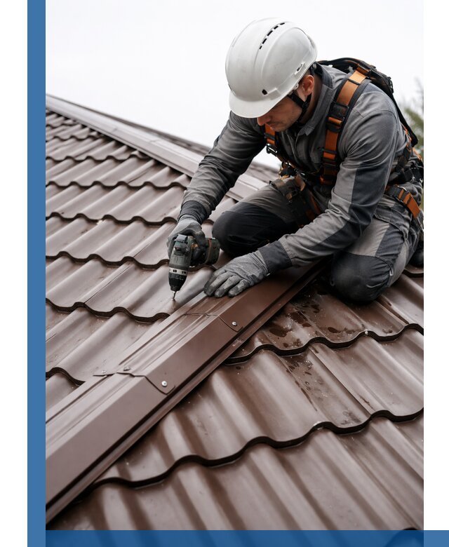 Ремонт металлочерепицы на крыше в Краснодаре профессионально