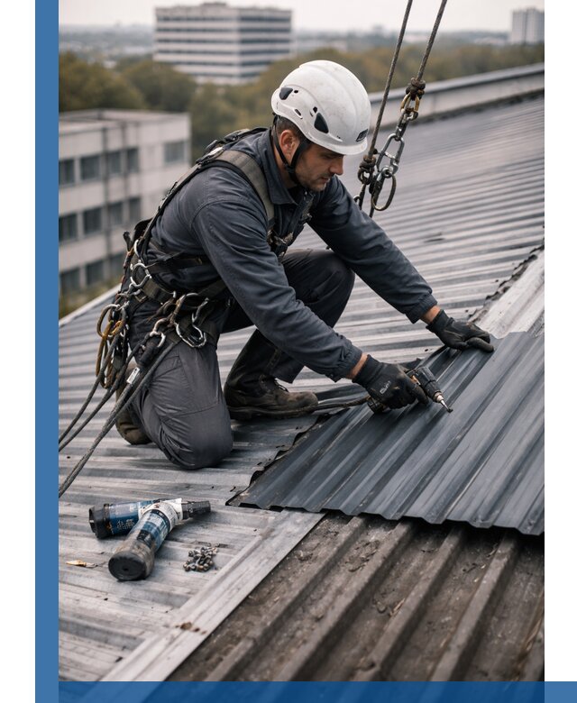 Ремонт профнастила на кровле в Краснодаре, работы под ключ