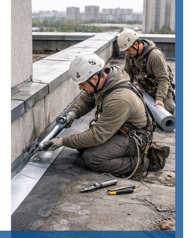 Ремонт кровельных примыканий в Краснодаре от 1238 р. | ВЫСОТНИК-Ксд