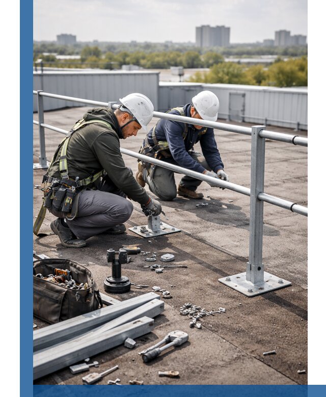 Монтаж кровельного ограждения в Краснодаре под ключ с гарантией