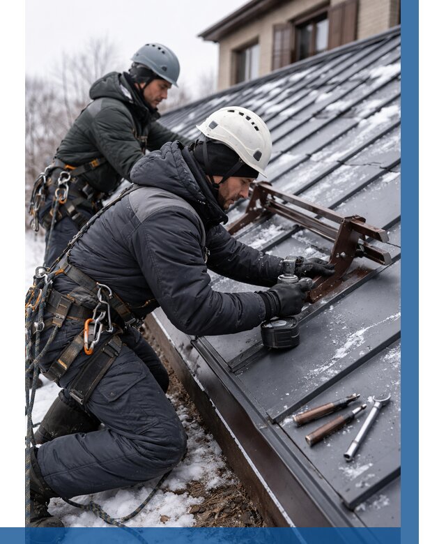 Монтаж снегозадержателей в Краснодаре от 464 р. | ВЫСОТНИК-Ксд