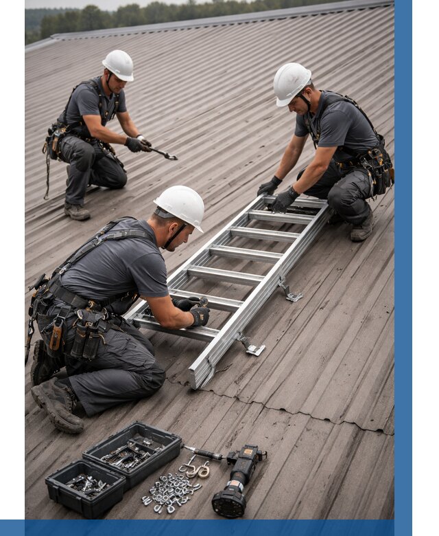 Монтаж кровельной лестницы в Краснодаре от 4644 р. | ВЫСОТНИК-Ксд