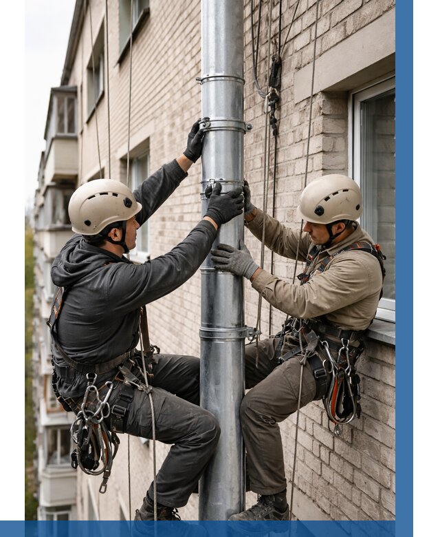 Замена водосточных труб в Краснодаре от 6707 р. | ВЫСОТНИК-Ксд