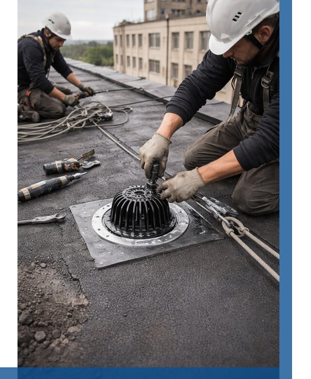 Установка водосточных воронок в Краснодаре цена от 3612 р. | ВЫСОТНИК-Ксд