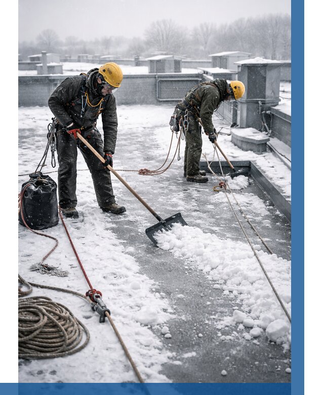 Очистка крыши от снега в Краснодаре от 7739 р. | ВЫСОТНИК-Ксд