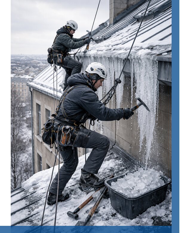 Удаление наледи с кровли в Краснодаре от 5675 р. | ВЫСОТНИК-Ксд