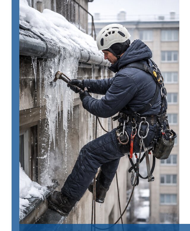 Удаление наледи и чистка водостоков в Краснодаре оперативно и безопасно