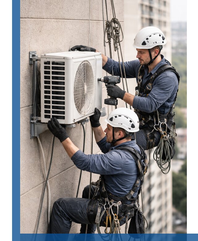 Монтаж внешнего блока кондиционера в Краснодаре установка и крепление