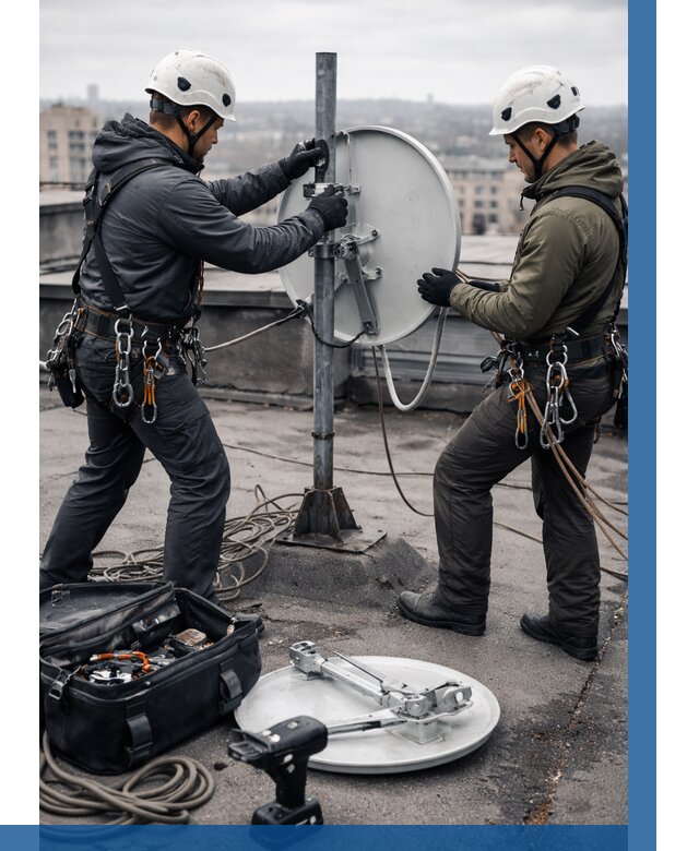 Демонтаж антенн на крыше в Краснодаре от 4644 р. | ВЫСОТНИК-Ксд