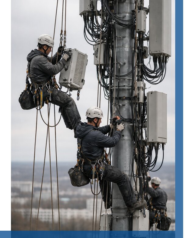 Монтаж оборудования связи на мачте в Краснодаре от 7739 р. | ВЫСОТНИК-Ксд
