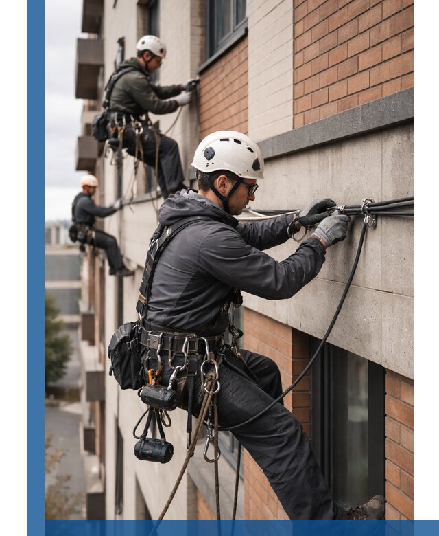 Крепление кабеля на фасаде монтаж и крепеж в Краснодаре