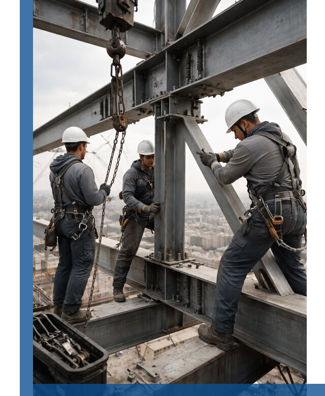 Профессиональный монтаж металлоконструкций на высоте в Краснодаре