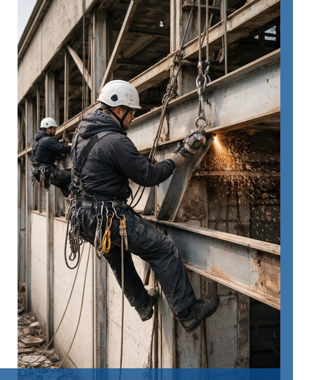 Демонтаж металлоконструкций на высоте в Краснодаре от 6707р. |ВЫСОТНИК-Ксд