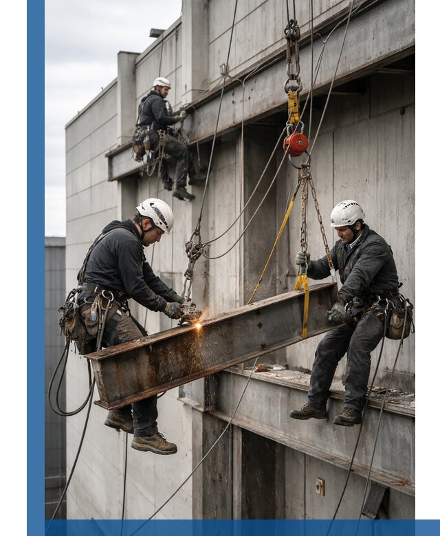 Демонтаж металлоконструкций на высоте в Краснодаре под ключ